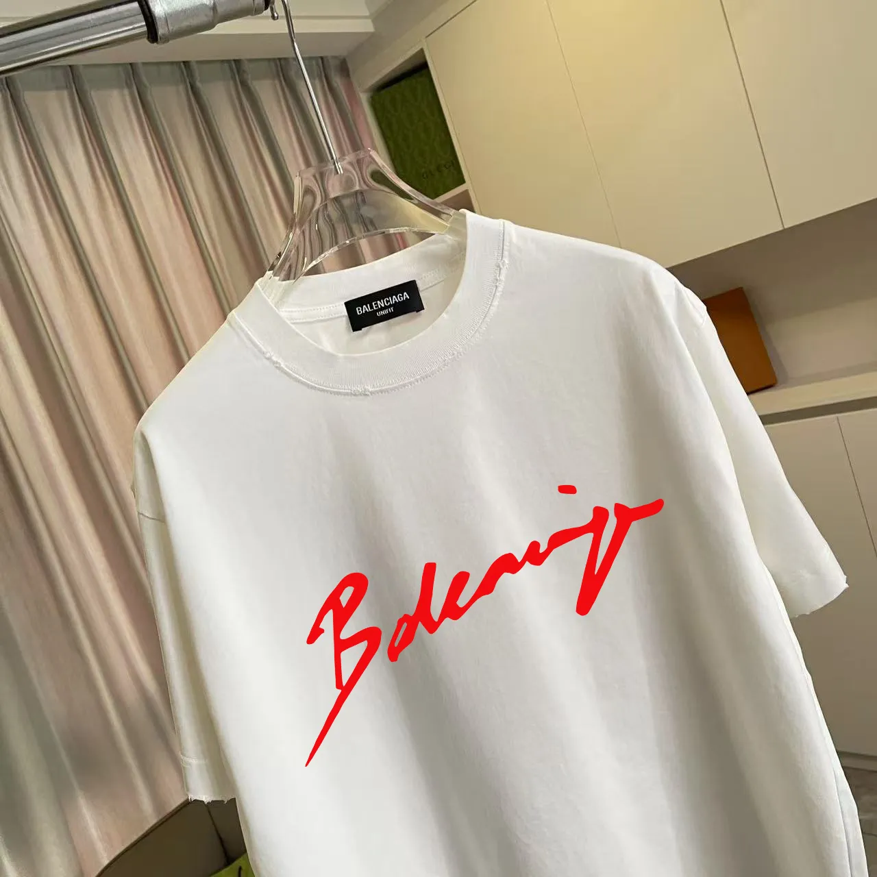 BALENCI*GA 2025 New Arrival logo 320g T Same Style Size：S M L XL XXL ：White Purple Gray
